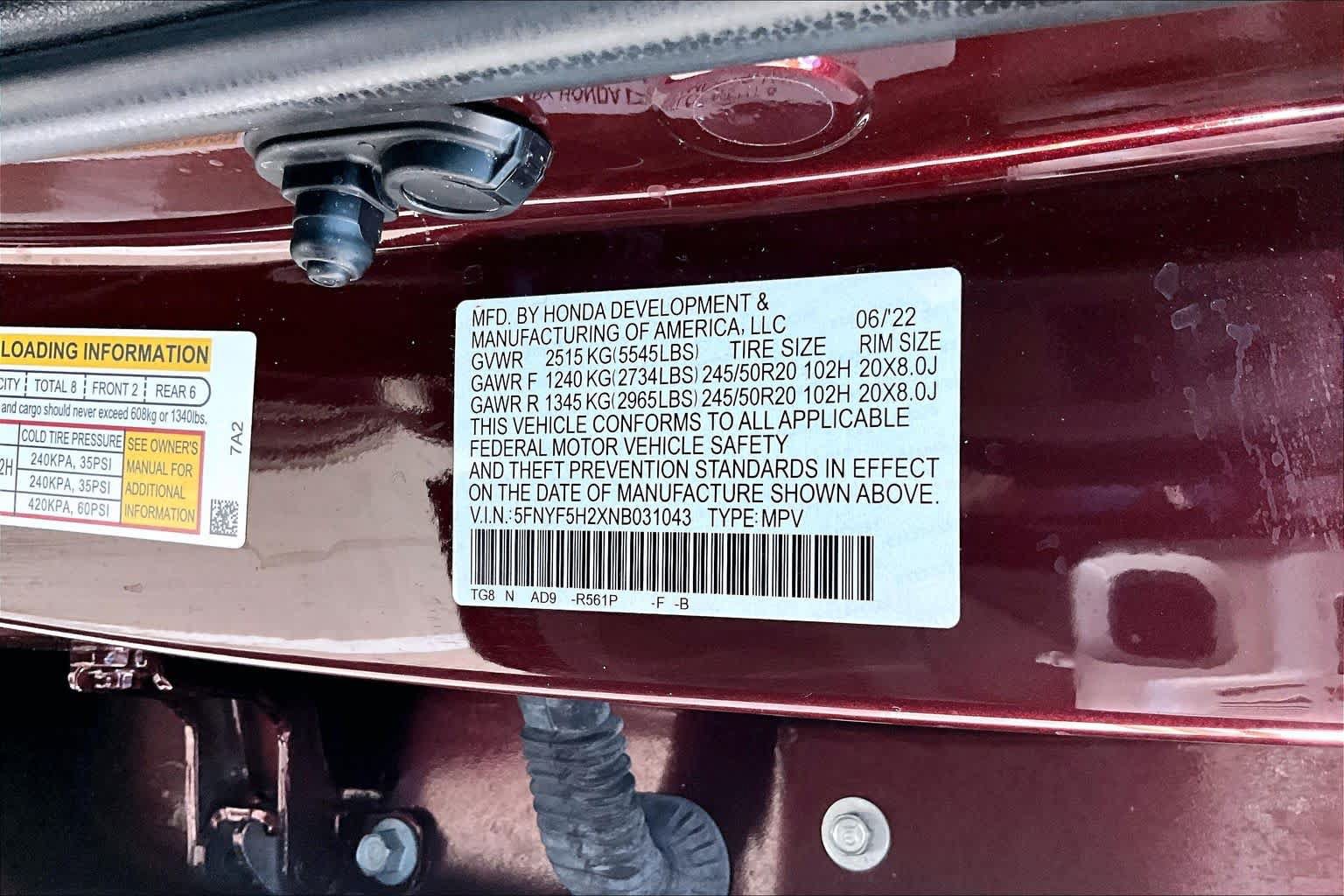 Used 2022 Honda Pilot Special Edition image 34