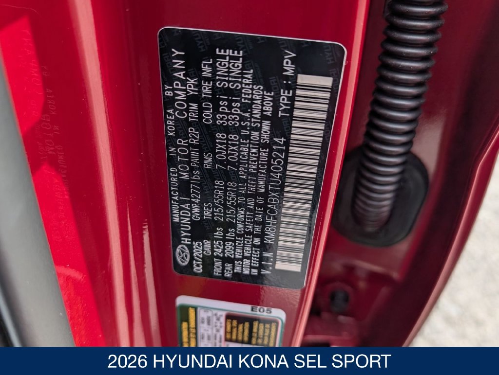 New 2026 Hyundai Kona SEL Sport AWD/4WD image 34
