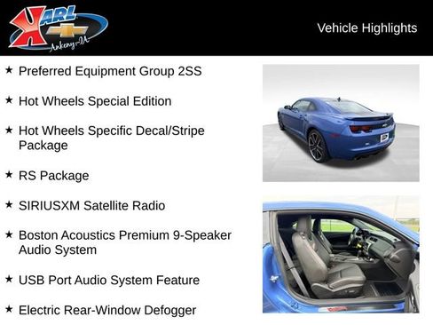 Used 2013 Chevrolet Camaro SS w/ Hot Wheels Special Edition RWD image 2