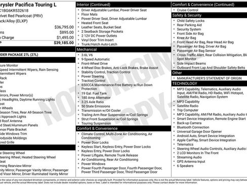 Used 2019 Chrysler Pacifica Touring-L FWD image 28