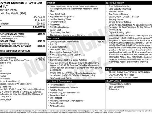 Used 2018 Chevrolet Colorado LT w/ LT Convenience Package image 37