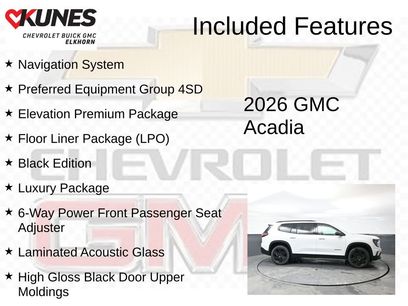New 2026 GMC Acadia Elevation w/ Black Edition