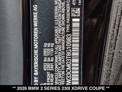 New 2026 BMW 230i xDrive Coupe w/ Premium Package AWD/4WD image 29