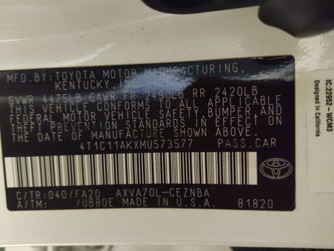 Used 2021 Toyota Camry LE FWD image 33