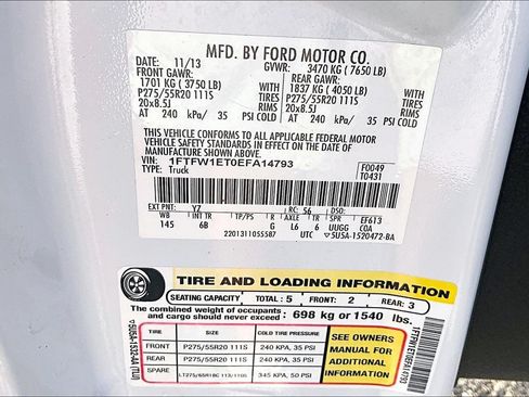 Used 2014 Ford F150 FX4 w/ Equipment Group 402A Luxury AWD/4WD image 5