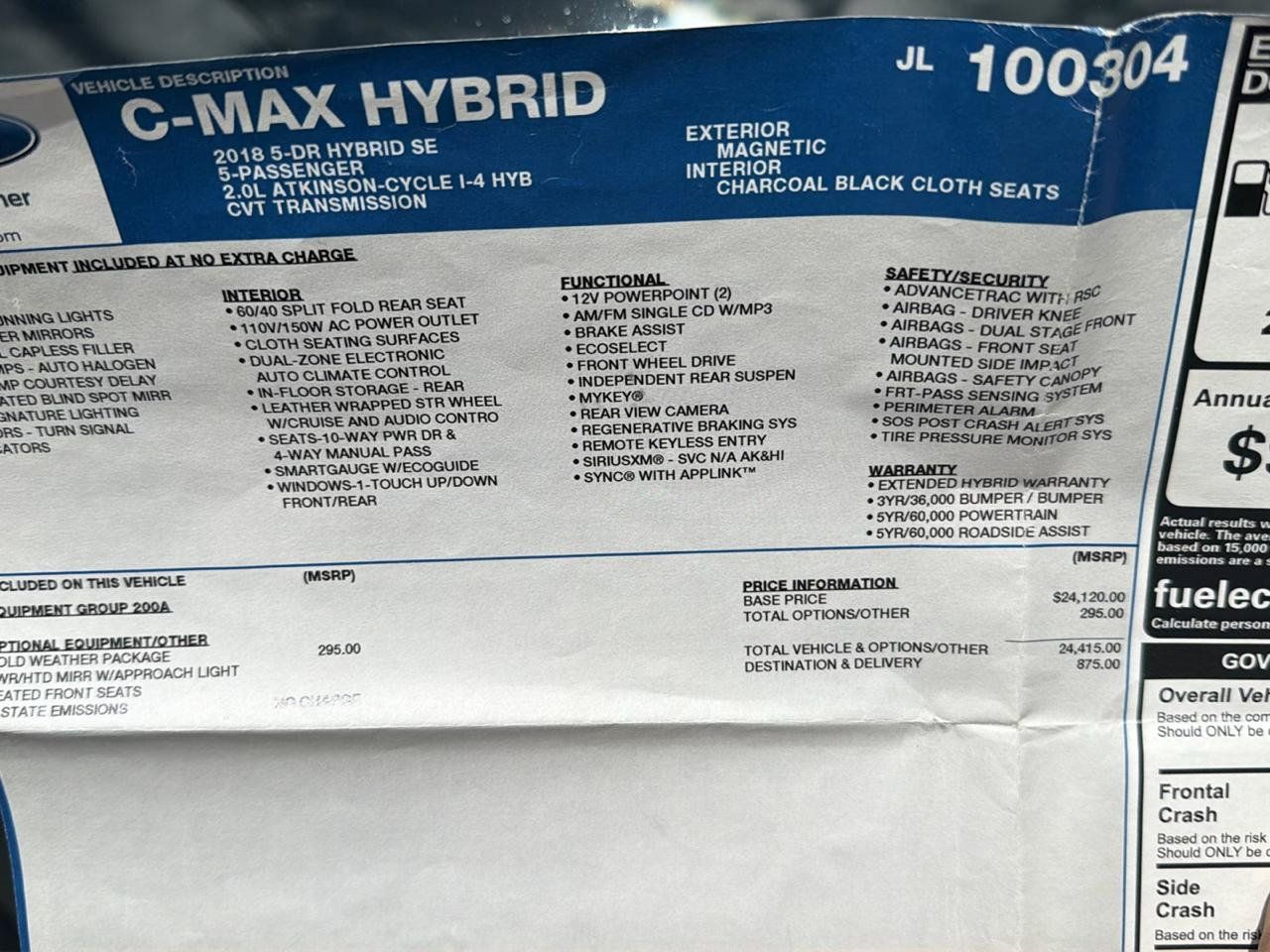 Used 2018 Ford C-MAX SE w/ Cold Weather Package FWD image 28