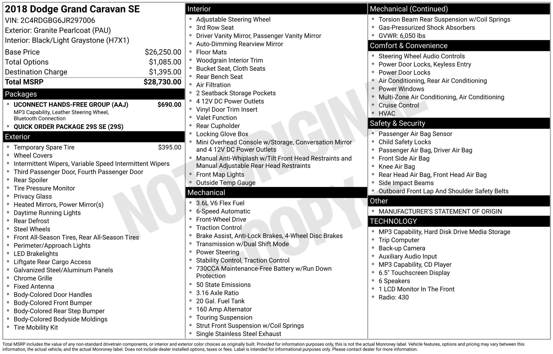 Used 2018 Dodge Grand Caravan SE w/ UConnect Hands-Free Group FWD image 29