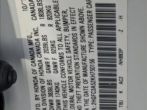 Used 2019 Honda Civic Si image 25