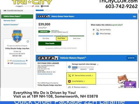 Used 2019 RAM 2500 Laramie w/ Black Appearance Package image 2