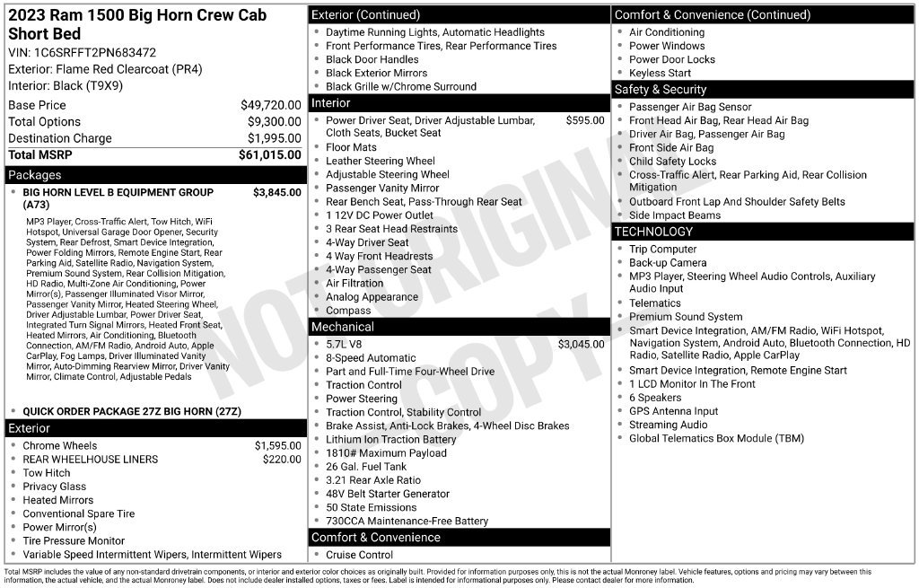 Used 2023 RAM 1500 Big Horn AWD/4WD image 12