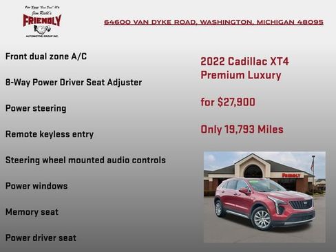 Used 2022 Cadillac XT4 Premium Luxury w/ Driver Awareness Package AWD/4WD image 25