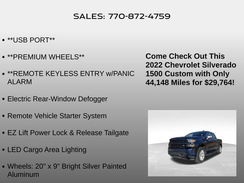 Used 2022 Chevrolet Silverado 1500 Custom image 15