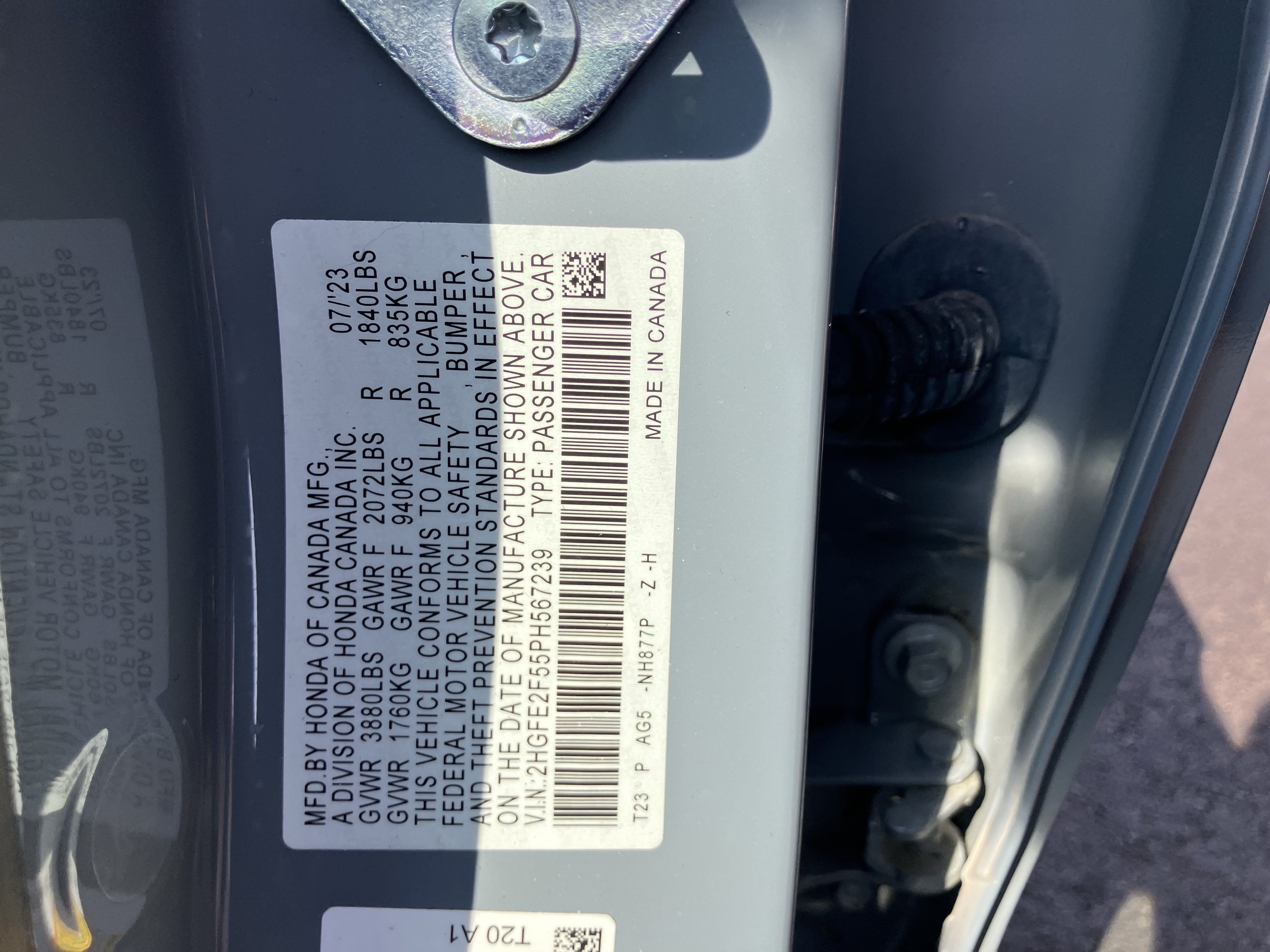 Certified 2023 Honda Civic Sport image 35