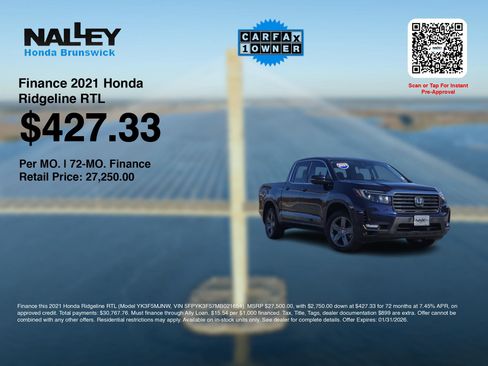 Used 2021 Honda Ridgeline RTL image 3