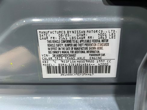 New 2025 Nissan Sentra SV w/ SV Premium Package image 25