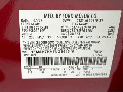 Used 2022 Ford Explorer ST-Line RWD image 34