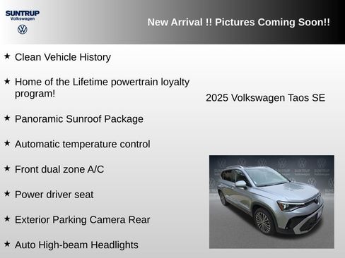 Used 2025 Volkswagen Taos SE w/ Panoramic Sunroof Package FWD image 6