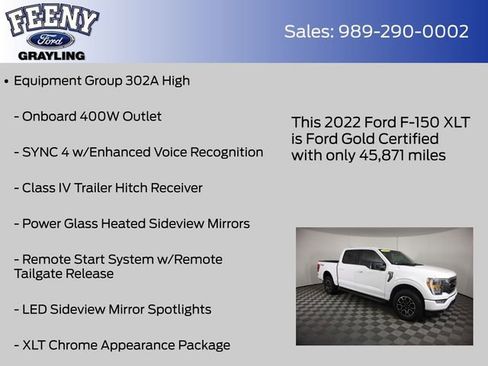 Certified 2022 Ford F150 XLT w/ Equipment Group 302A High AWD/4WD image 9