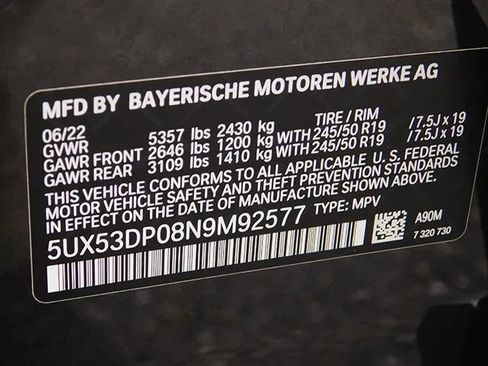 Used 2022 BMW X3 xDrive30i w/ Convenience Package AWD/4WD image 30