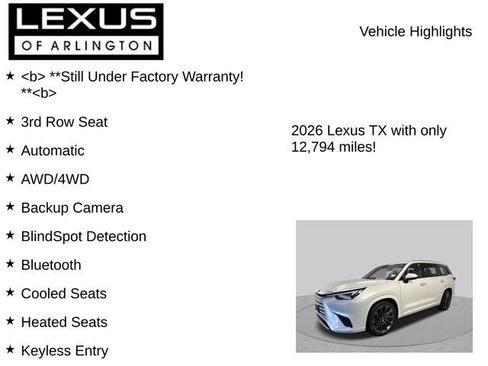 Certified 2026 Lexus TX 350 AWD w/ Technology Package image 8