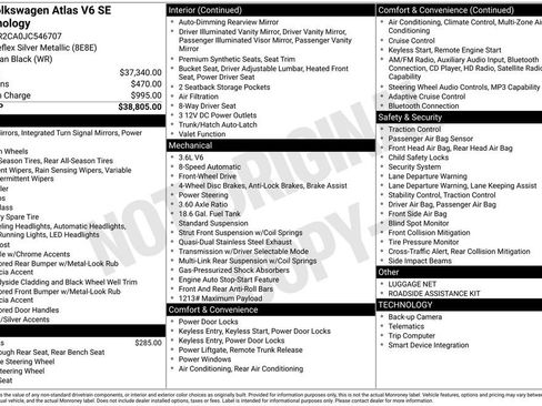 Used 2018 Volkswagen Atlas SE FWD image 32