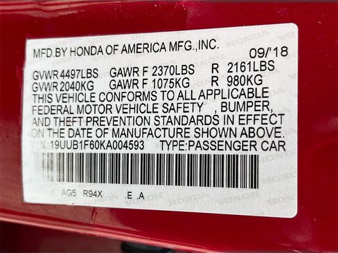 Used 2019 Acura TLX w/ Technology & A-SPEC Pkg image 33