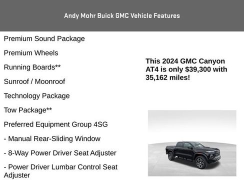 Used 2024 GMC Canyon AT4 w/ AT4 Premium Package AWD/4WD image 12