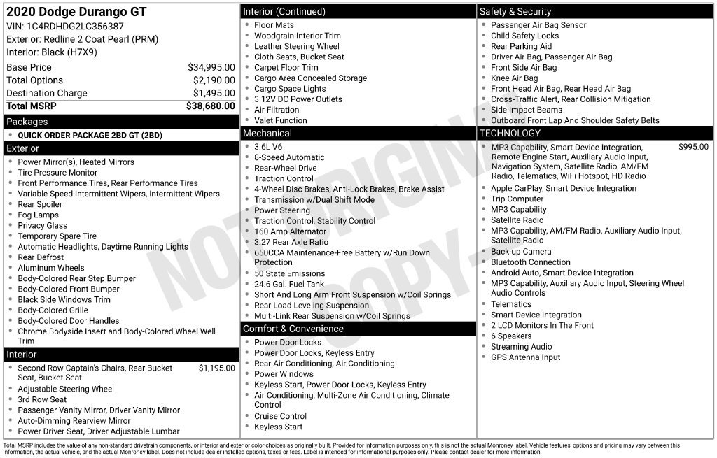 Used 2020 Dodge Durango GT RWD image 12