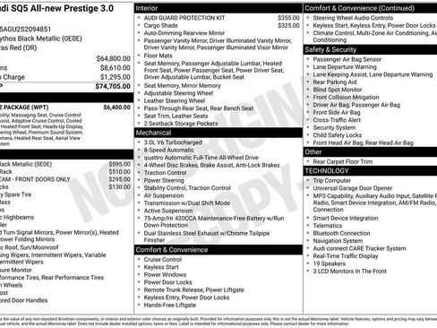 Certified 2025 Audi SQ5 Prestige w/ Prestige Package AWD/4WD image 3