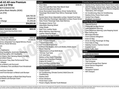Certified 2025 Audi A5 2.0T Premium w/ Convenience Package AWD/4WD image 29