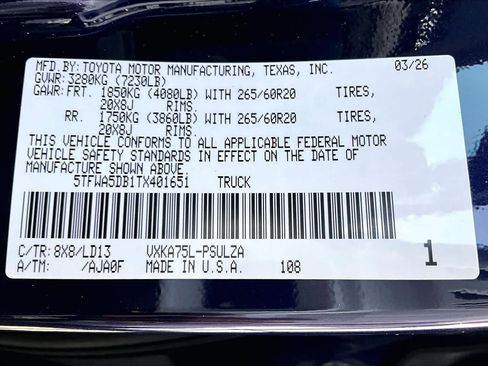 New 2026 Toyota Tundra Limited AWD/4WD image 20