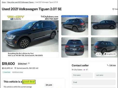 Used 2021 Volkswagen Tiguan SEL image 12