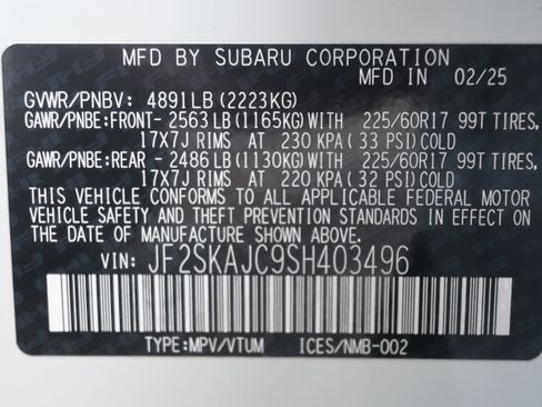Certified 2025 Subaru Forester Wilderness w/ Wilderness Package AWD/4WD image 37