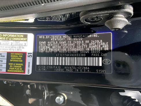 Certified 2022 Toyota Camry LE FWD image 36
