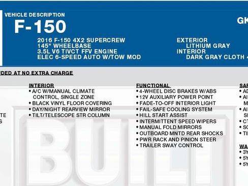 Used 2016 Ford F150 XL w/ Equipment Group 101A Mid image 19