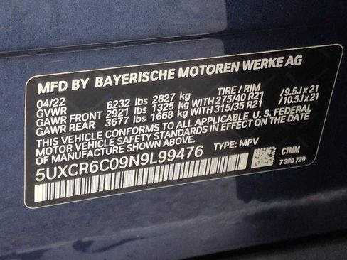 Certified 2022 BMW X5 xDrive40i w/ Parking Assistance Package image 37