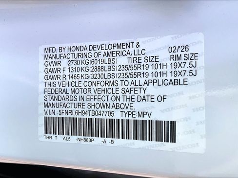 New 2026 Honda Odyssey Elite image 14