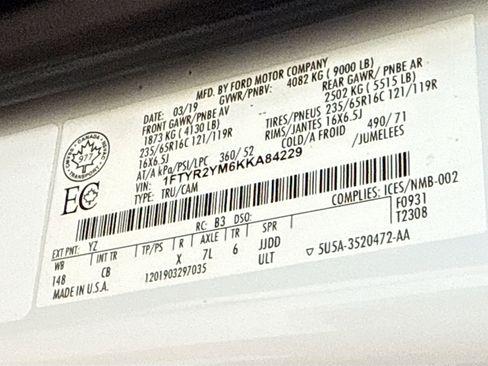 Used 2019 Ford Transit 250 148 Low Roof w/ Interior Upgrade Package image 35