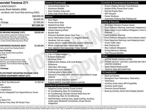 New 2026 Chevrolet Traverse Z71 w/ Enhanced Driving Package AWD/4WD image 36