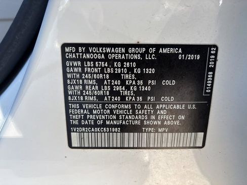 Used 2019 Volkswagen Atlas SE image 21