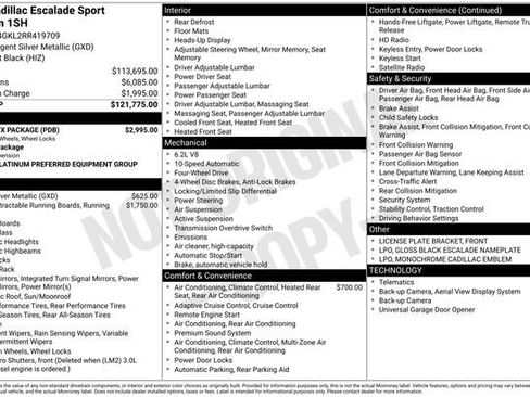 Used 2024 Cadillac Escalade Sport Platinum w/ LPO, ONYX Package image 11