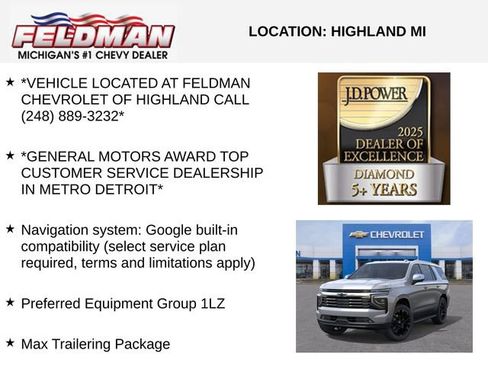 New 2026 Chevrolet Tahoe Premier w/ Sun And Tow Package AWD/4WD image 3
