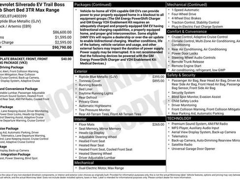 Used 2026 Chevrolet Silverado EV Trail Boss AWD/4WD image 2