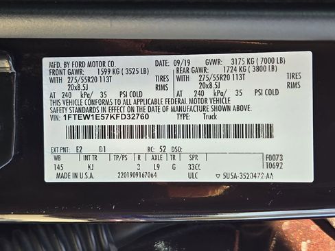 Used 2019 Ford F150 King Ranch w/ Equipment Group 601A Luxury image 35