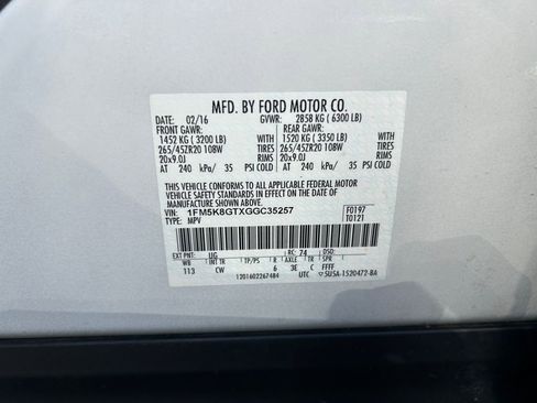Used 2016 Ford Explorer Sport w/ Equipment Group 401A AWD/4WD image 33