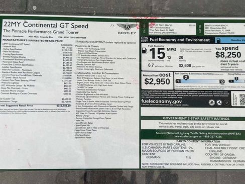 Certified 2022 Bentley Continental GT Speed AWD/4WD image 59