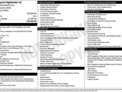 Used 2022 Toyota Highlander LE FWD image 30