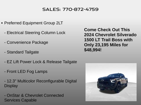 Used 2024 Chevrolet Silverado 1500 LT Trail Boss w/ Convenience Package II image 15