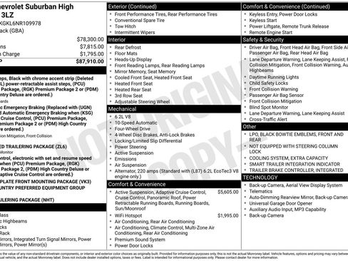 Used 2022 Chevrolet Suburban High Country AWD/4WD image 3