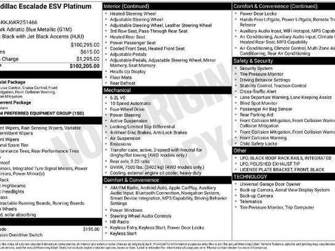 Used 2019 Cadillac Escalade ESV Platinum AWD/4WD image 17